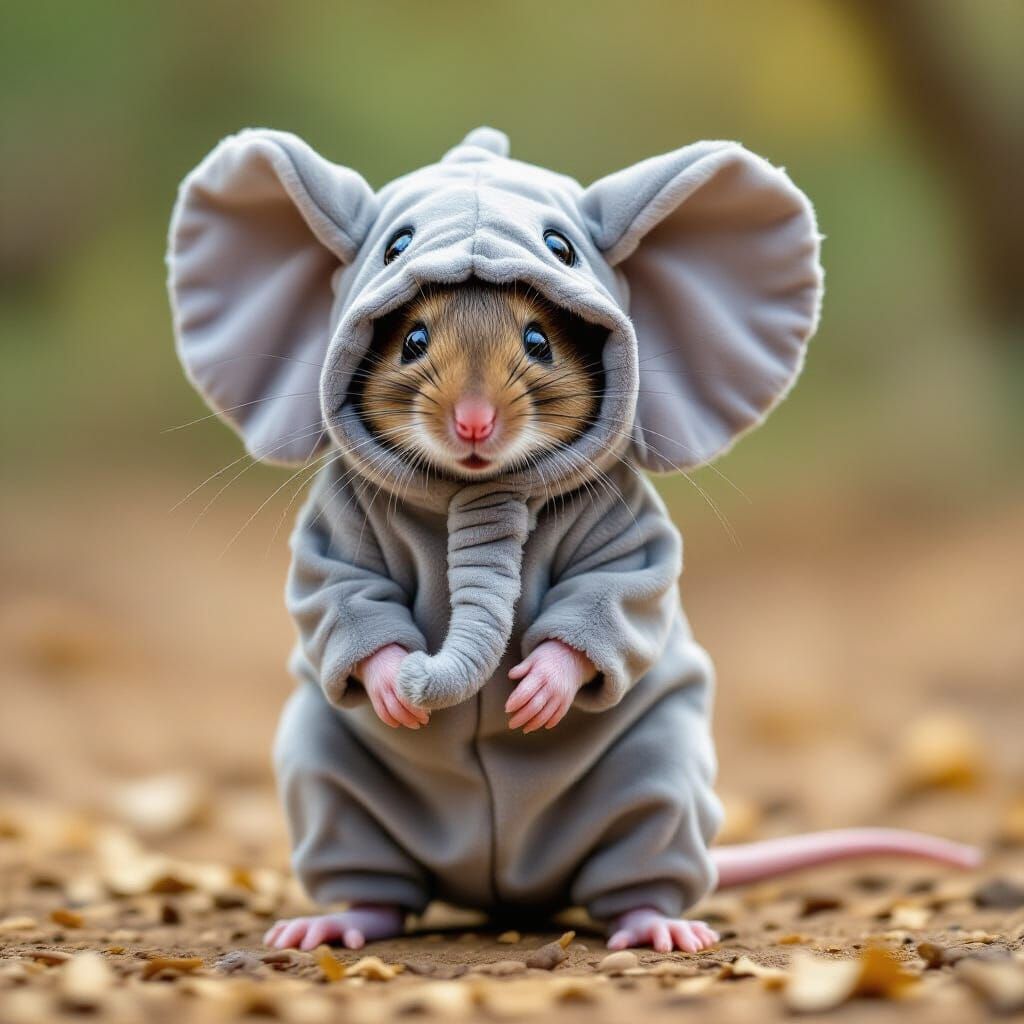 Mighty Elephant Mouse in Costume
