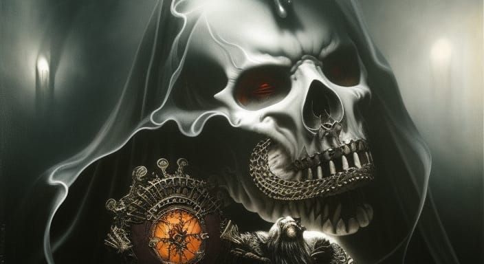 Arcane Horror Figure in Hyperrealistic Style