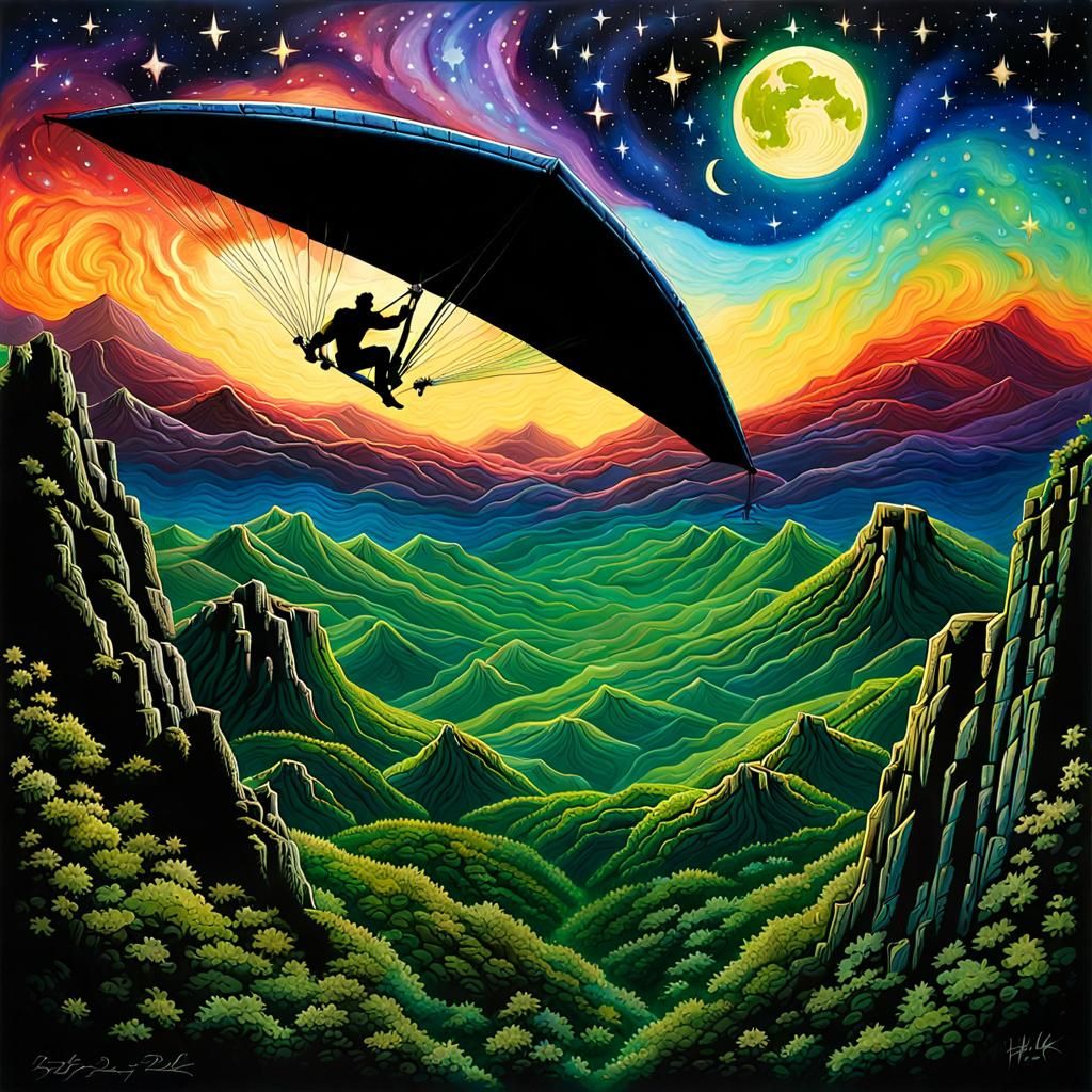 The Incredible Hulk hang-gliding