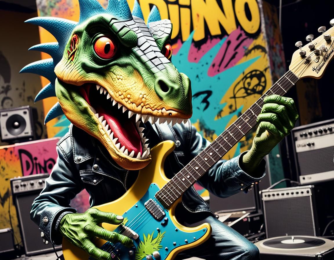 Punk Dinosaur Album Cover Art