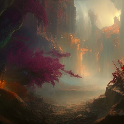 Abstract Emotion Scene in Detailed Matte Painting