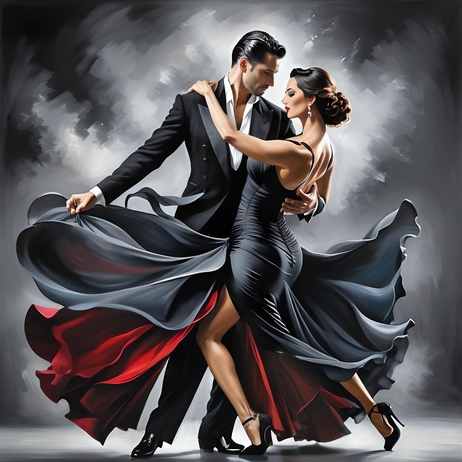 Passionate Argentine Tango Dance in Moody Lighting
