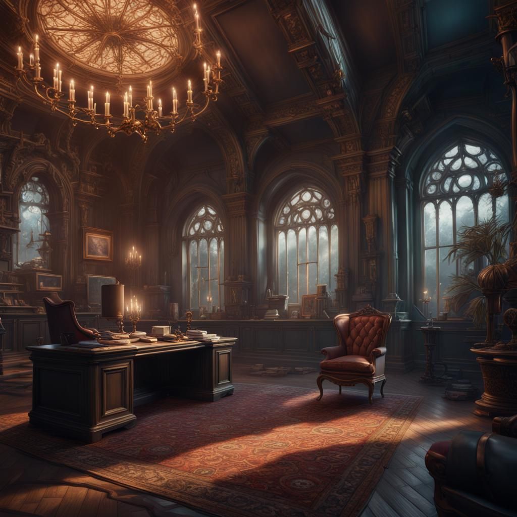 Detailed Matte Painting of Psychologist in Fantasy Style