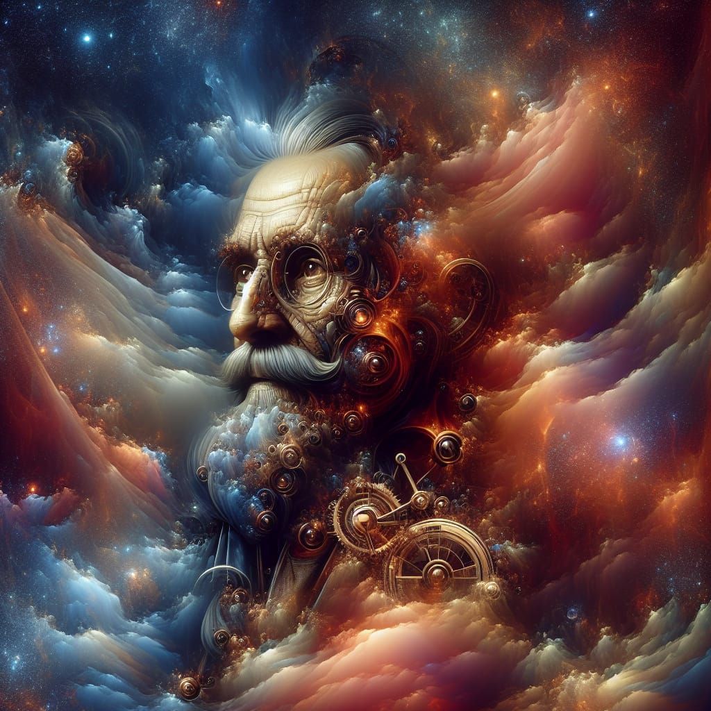 Fantastical Matte Painting of Tech Innovator