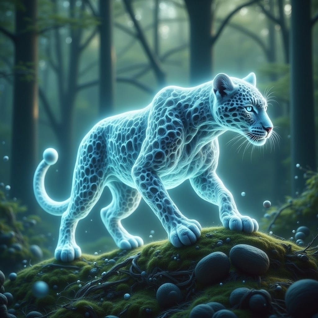 Jaguar's Weightless Wonder in Apothecary Jar