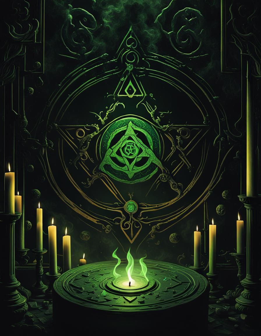 Dark Fantasy Alchemical Symbol in Greg Rutkowski Style