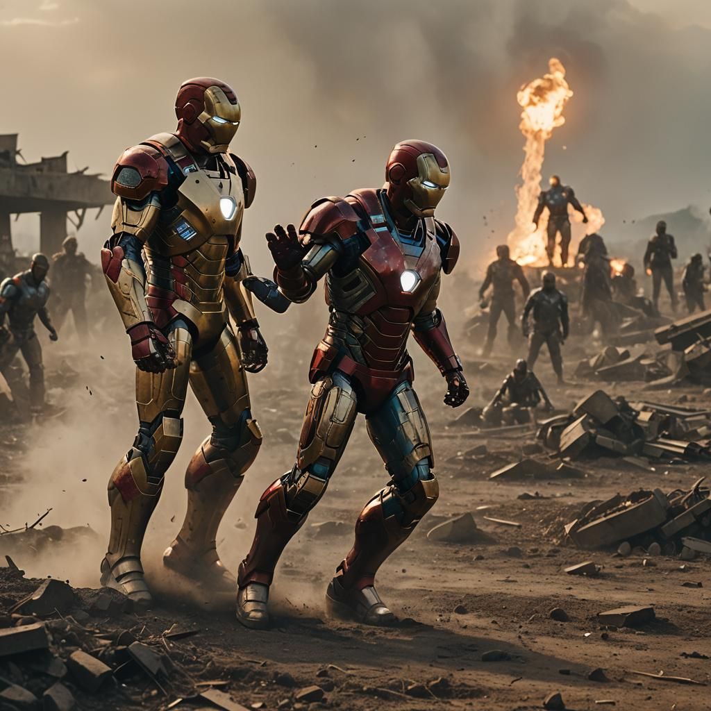 Iron Man and Superman Epic Battlefield Clash