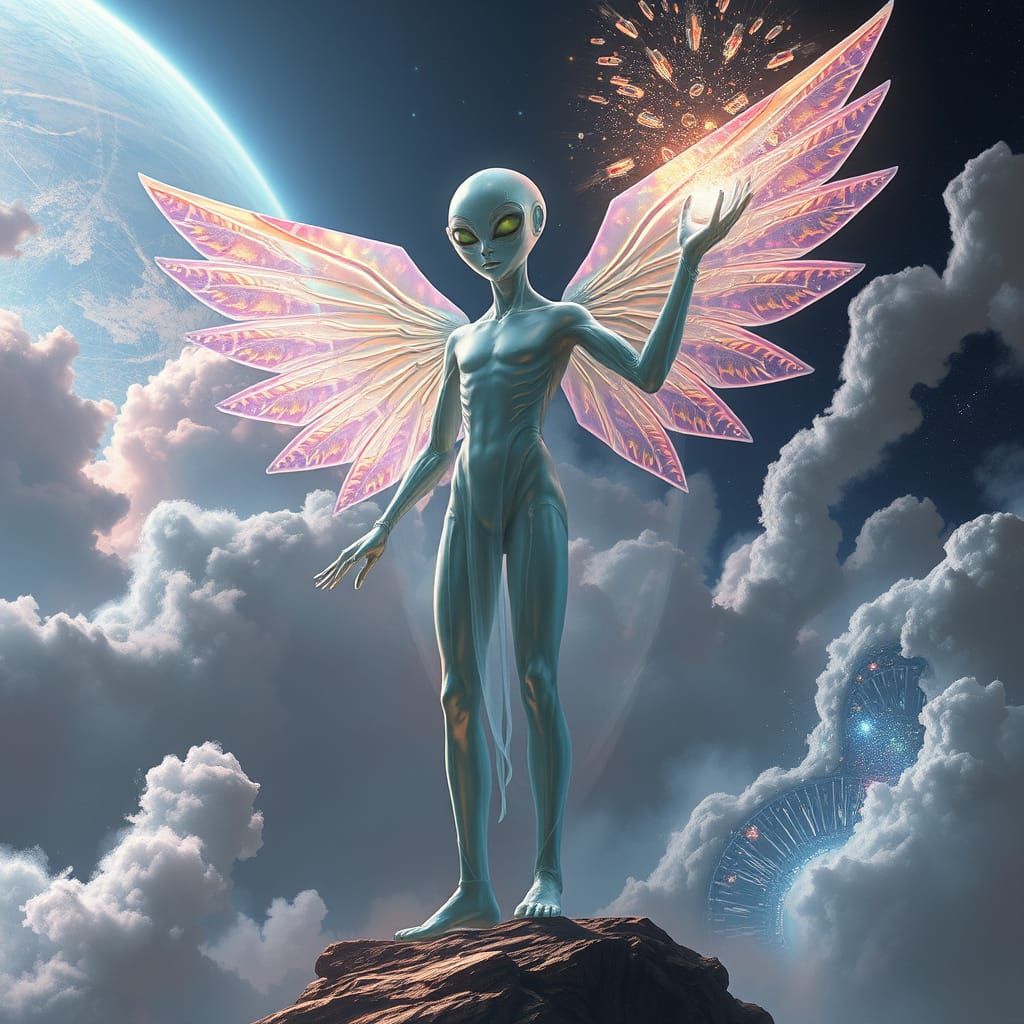 Surreal Cosmic Being Brings Life to a New World