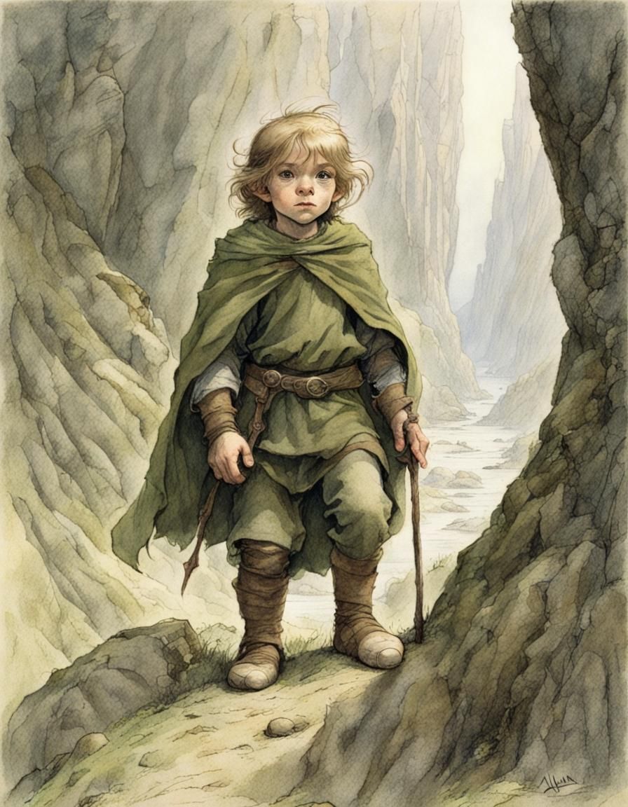 Halfling in Fantasy Art Style