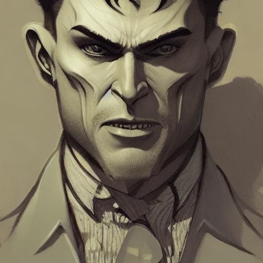 A male vampire wearing vintage clothing,