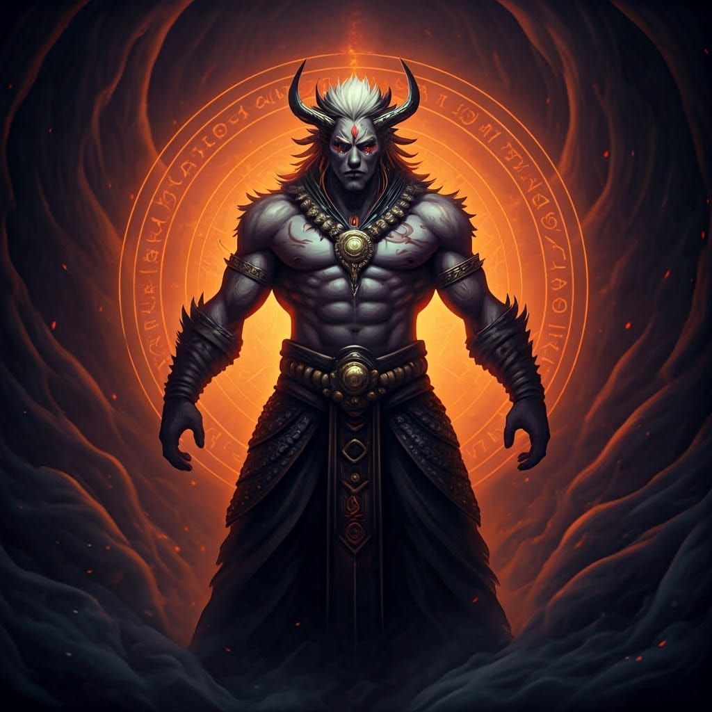 Mystical Sukuna, King of Curses, in Eerie Atmosphere