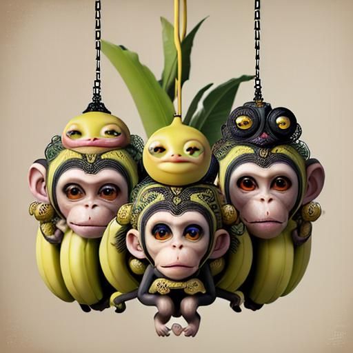 Surreal Monkey Chaos in Rich Colors