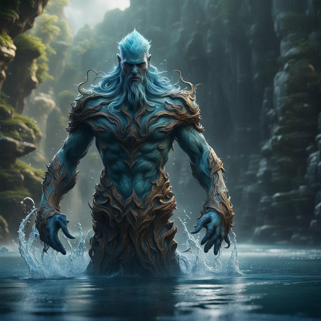 Aquatic Water Elemental with Hydro Powers