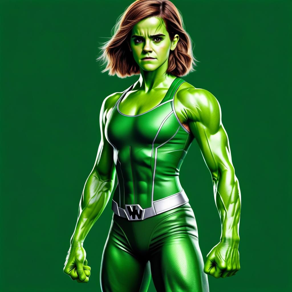 Emma Watson as She-Hulk Movie Poster in 4K