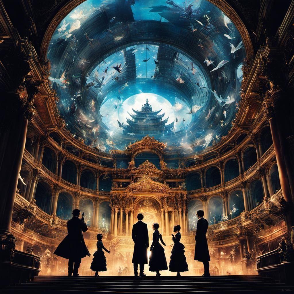 Surreal Opera Double Exposure Collage Art Illustration