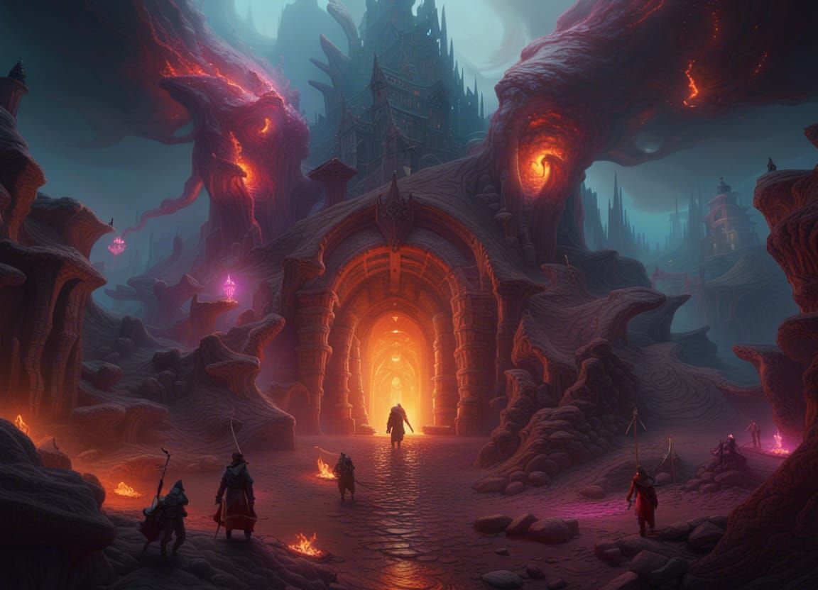 Surreal Journey Through Hell: Fantasy Concept Art