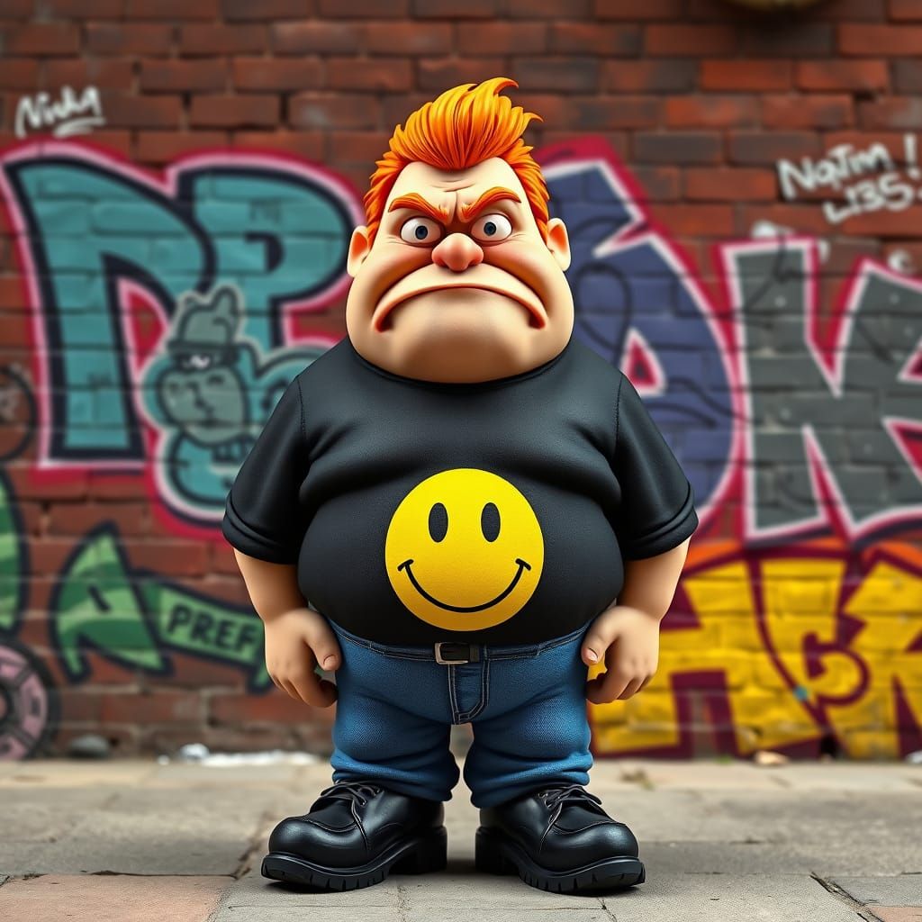 Humorous Claymation of a Grumpy Ginger Man