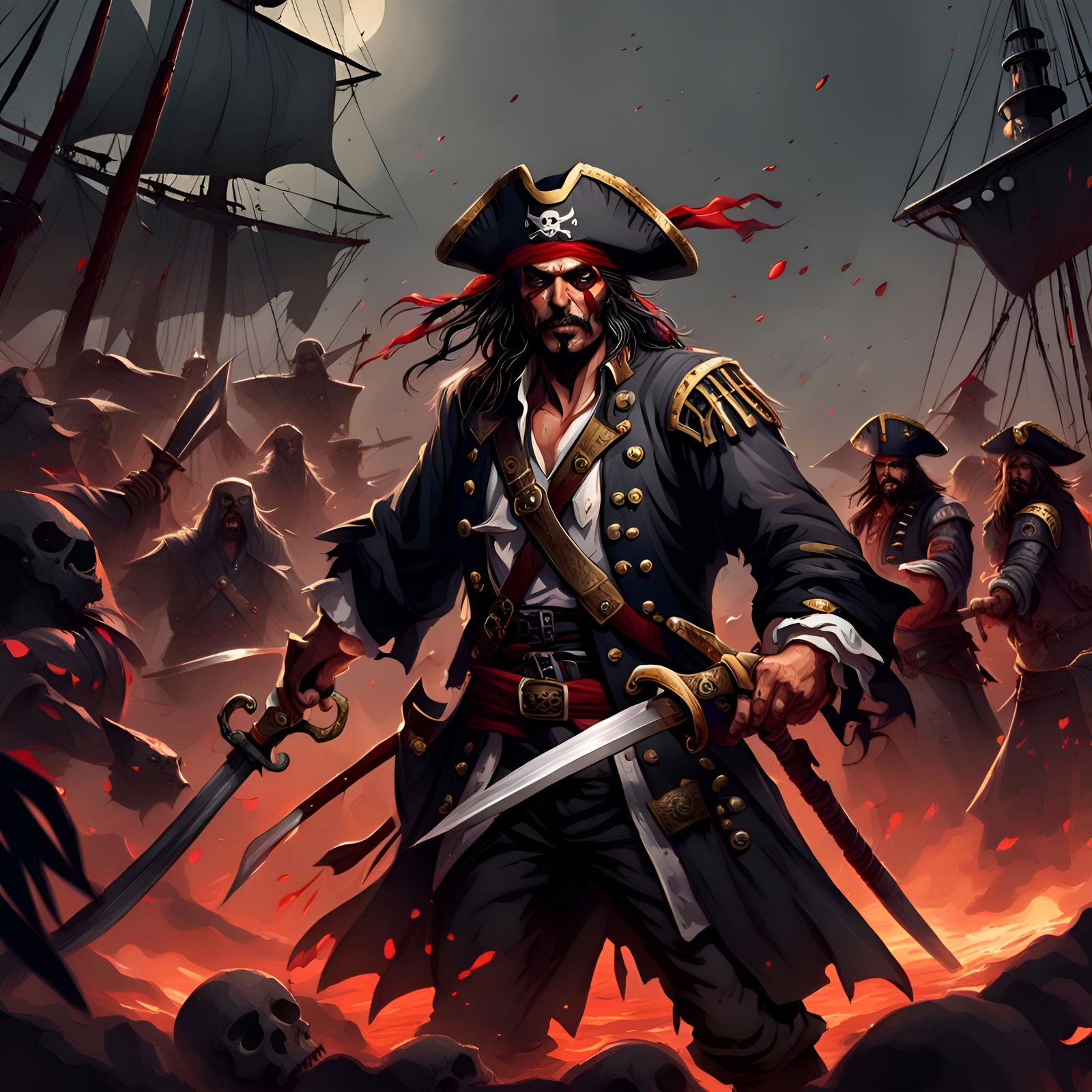 Pirate King's Victory in Bloody Battle