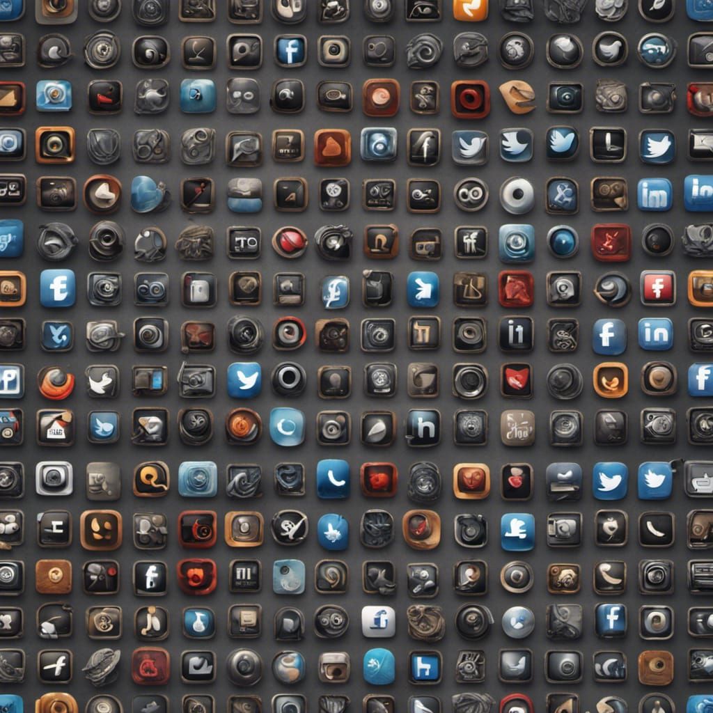 Hyperrealistic Social Media Icons in High Definition