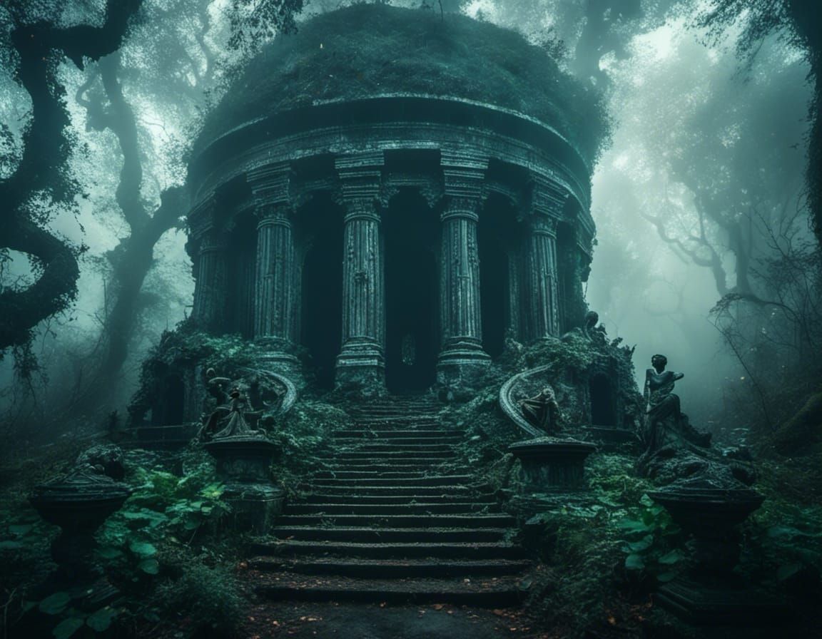 Enchanted Mausoleum in Dark Fairycore Forest