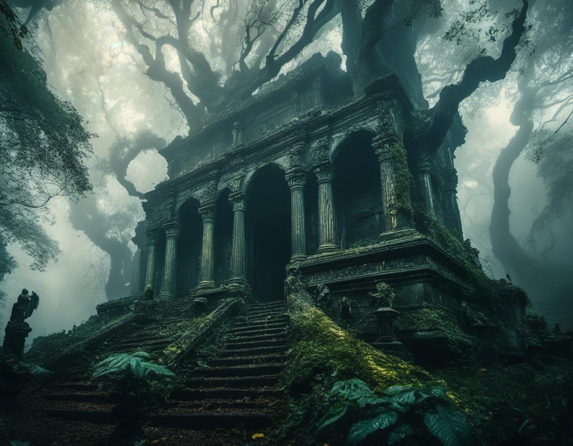 Enchanted Mausoleum in Dark Fairycore Forest
