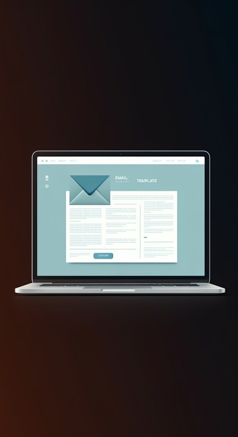 Sleek Modern Email Template in Futuristic Digital Art Style