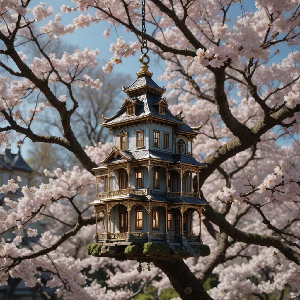 Sakura Mansion Pendant: A Spring Fantasy
