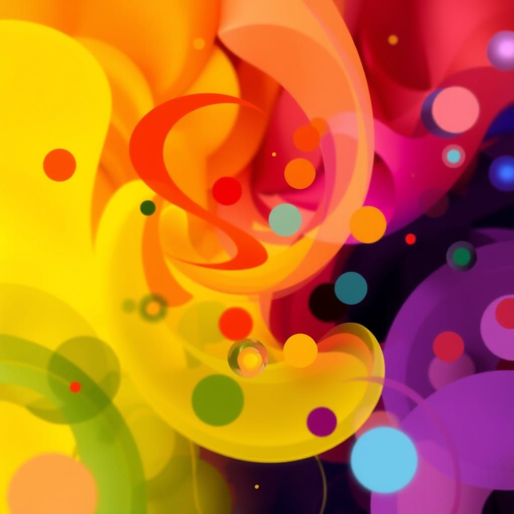 Vibrant Colors in Abstract Fun Art