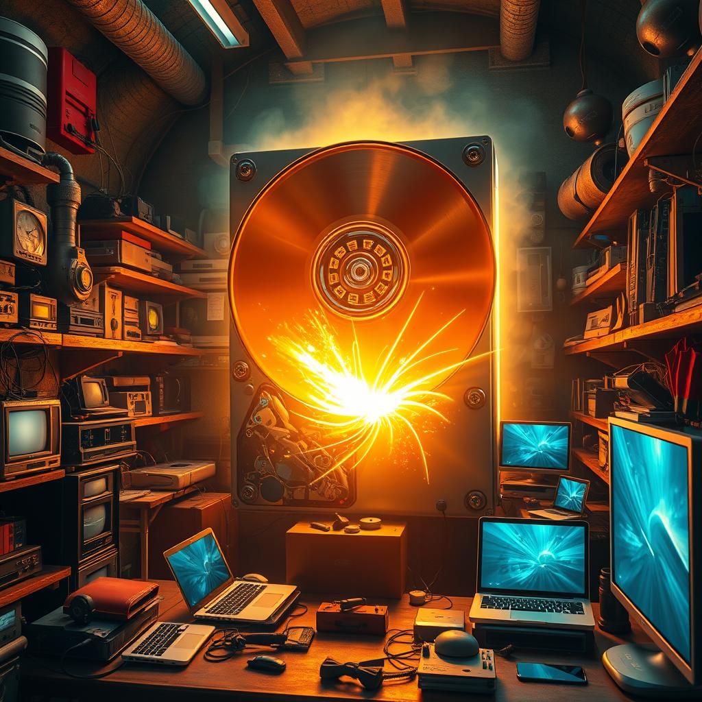 Ethereal HDD Hard Disk Generates Vintage Electronics