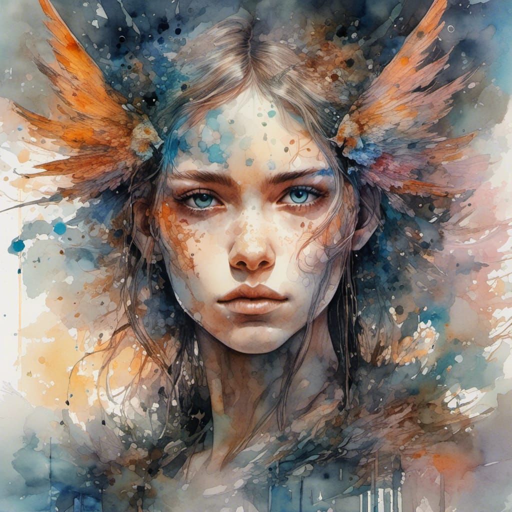 <lora:NC Hyperreal:1.0> Digital watercolor draconian warrior...