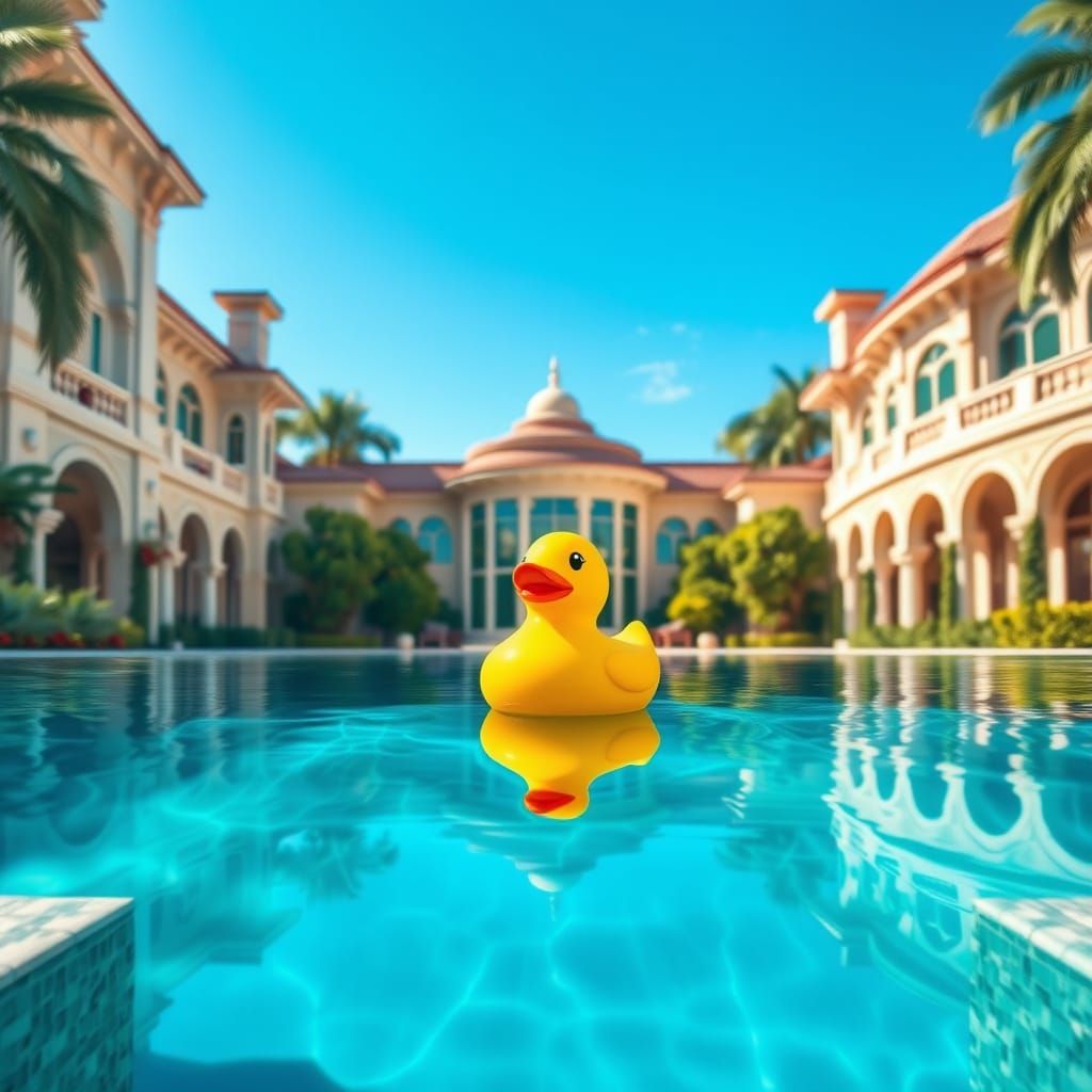 Luxurious Mansion with Pool and Rubber Duck