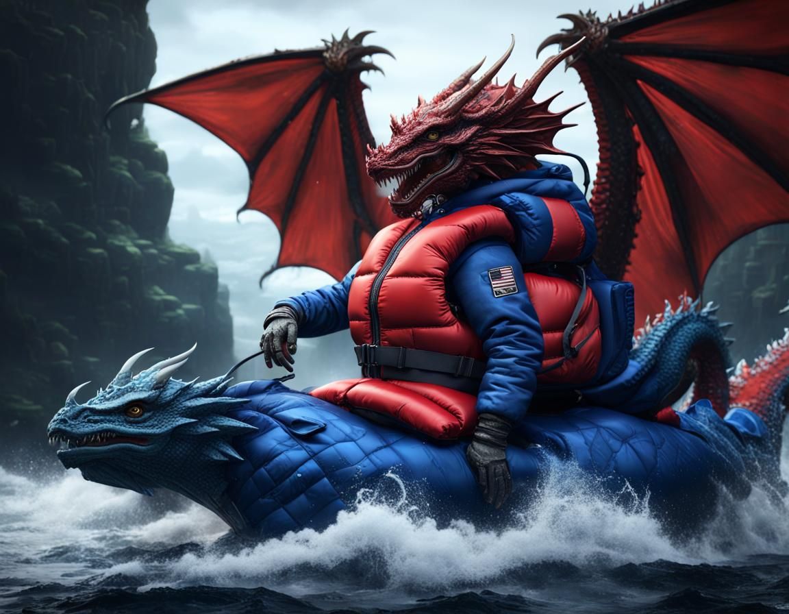 Dragon Rider in Padded Suit, Detailed Fantasy Art