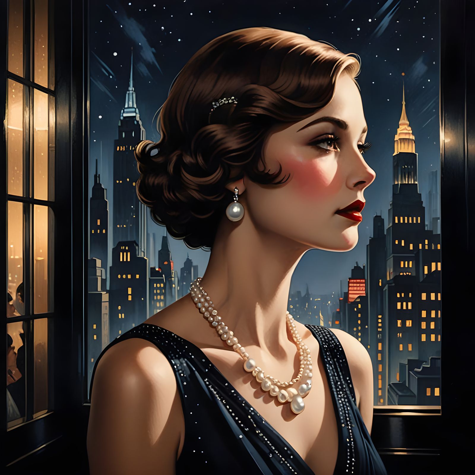 Cosmopolitan Cityscape at Night