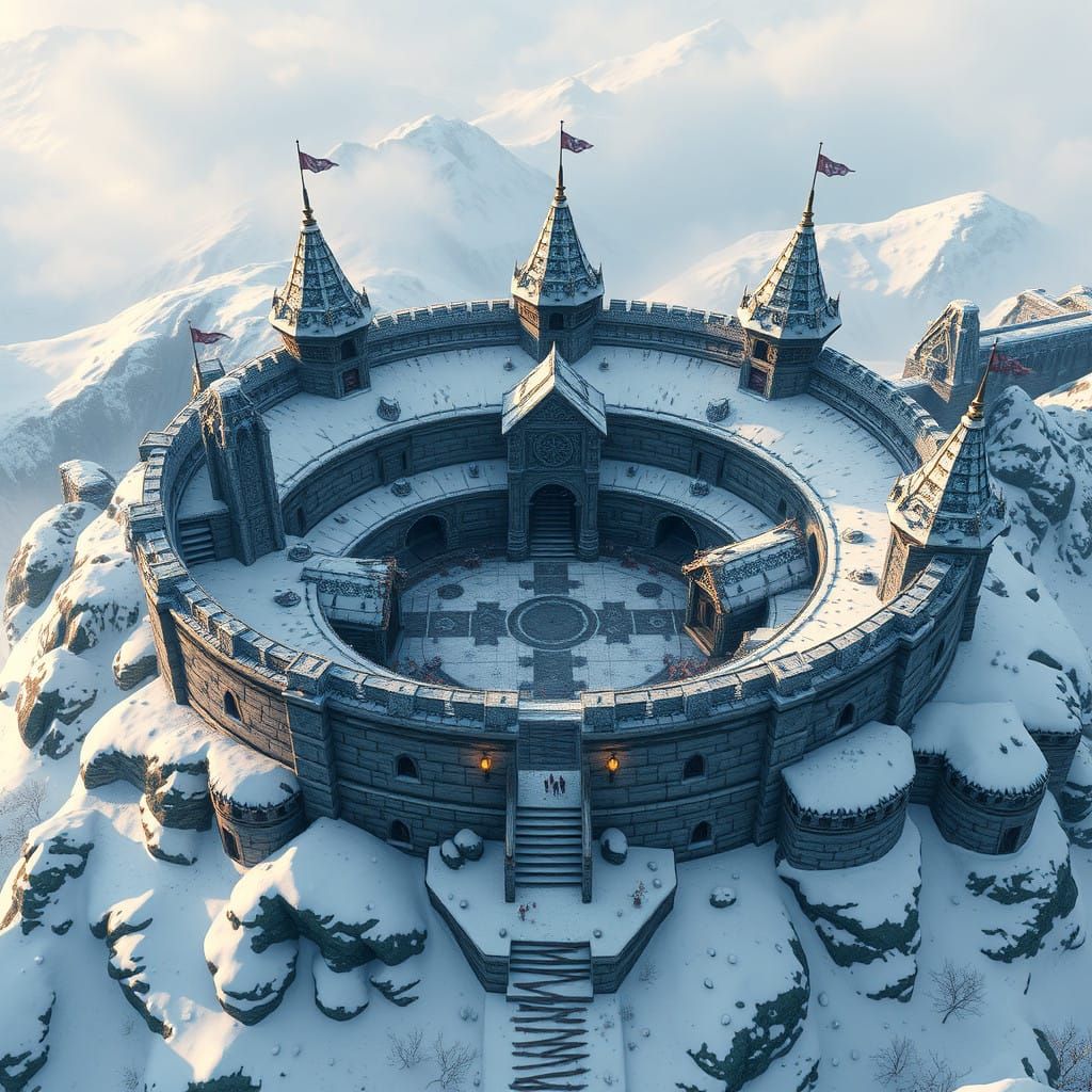 Majestic Fort Barrowhold in Nordic Barrowlands