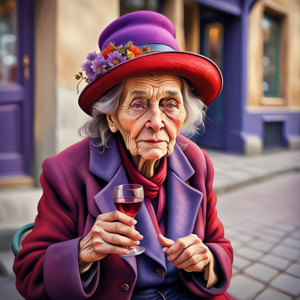 When I am an old woman I shall wear purple With a red hat wh...