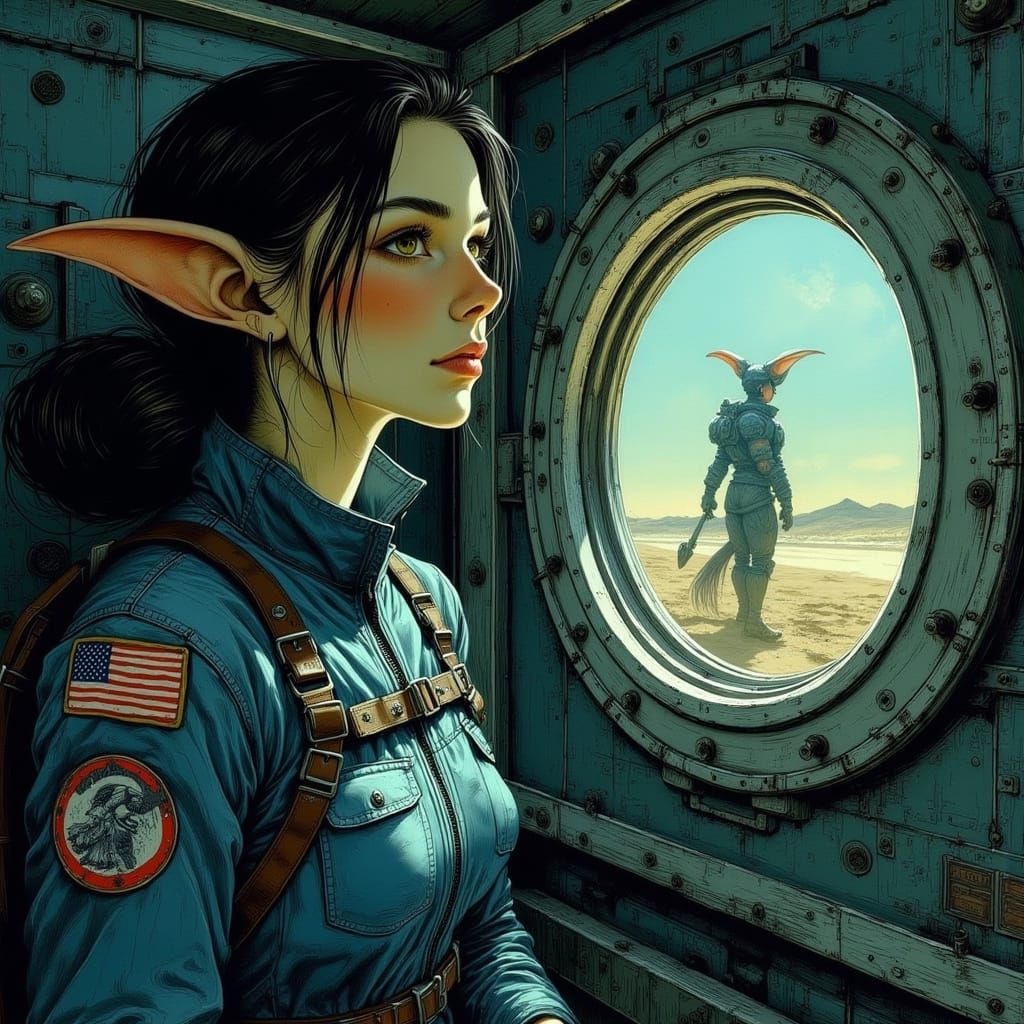 We've landed on the planet of the ridiculously long-eared elves, and it's a freaking desert