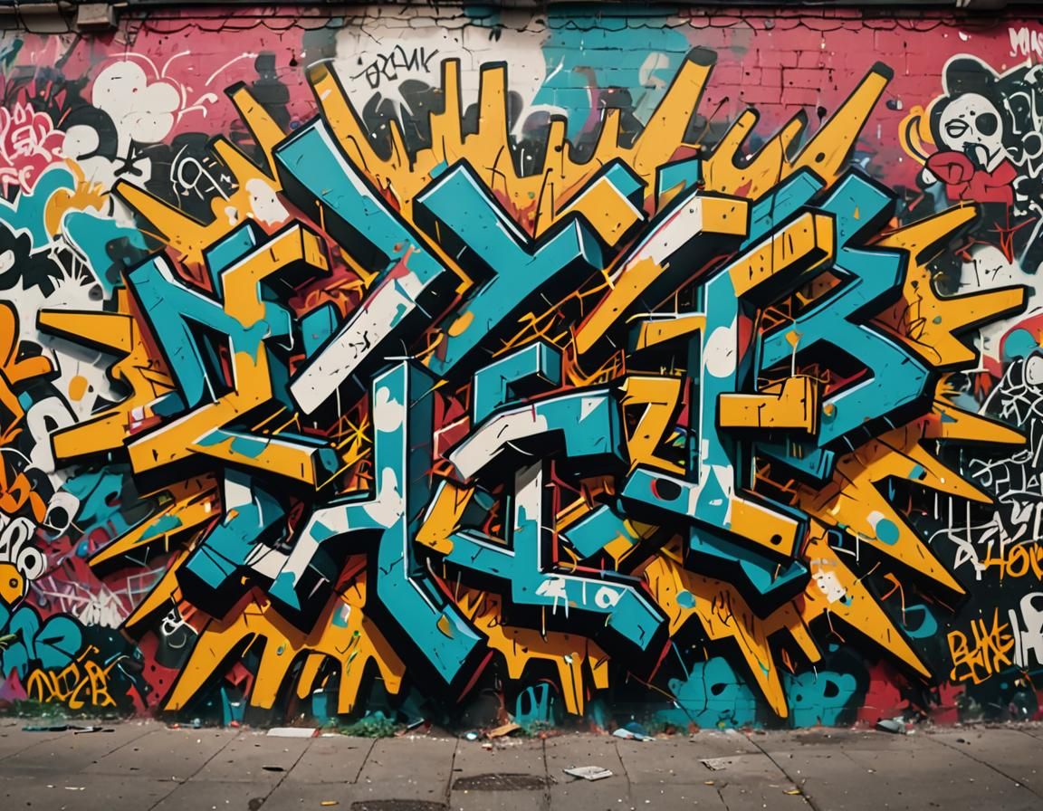 Vibrant Urban Graffiti Art in Cinematic Style