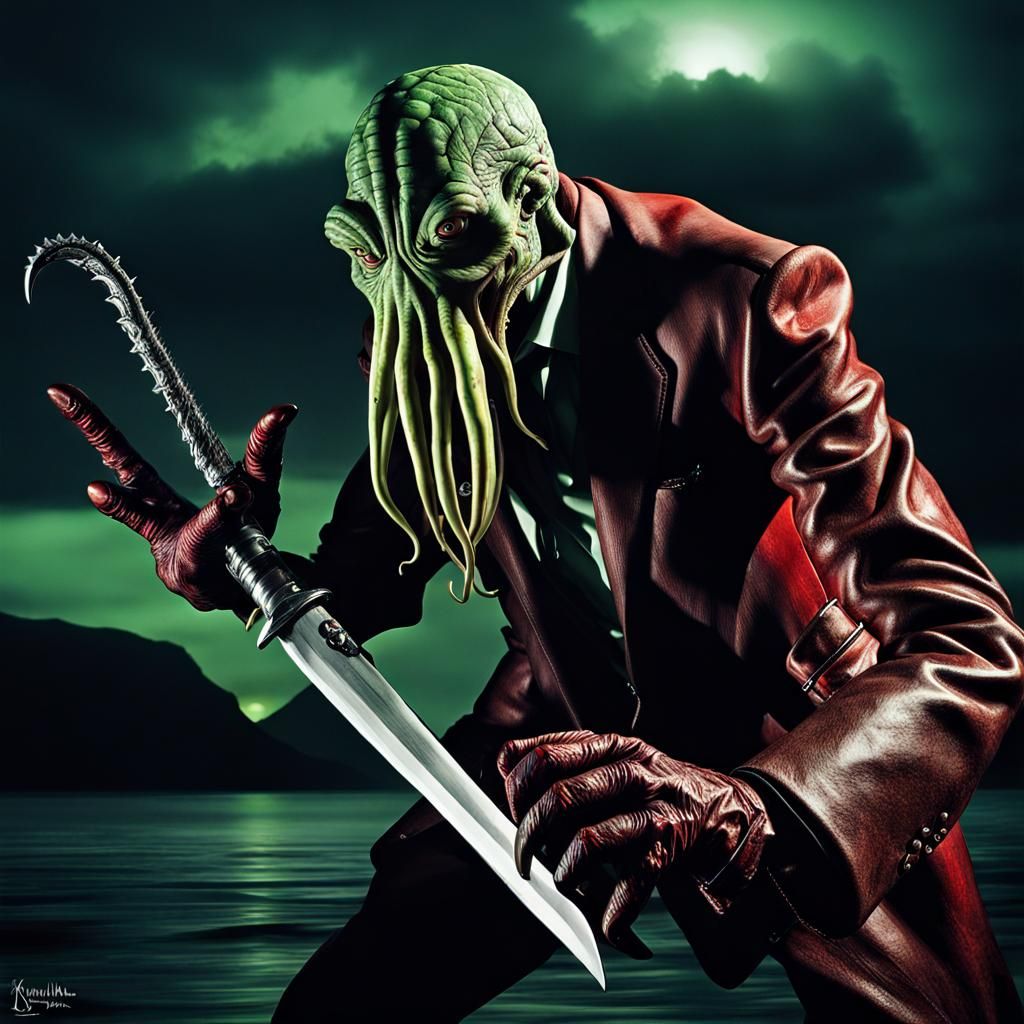 Surreal Horror: Cthulhu Freddie Krueger Illustration