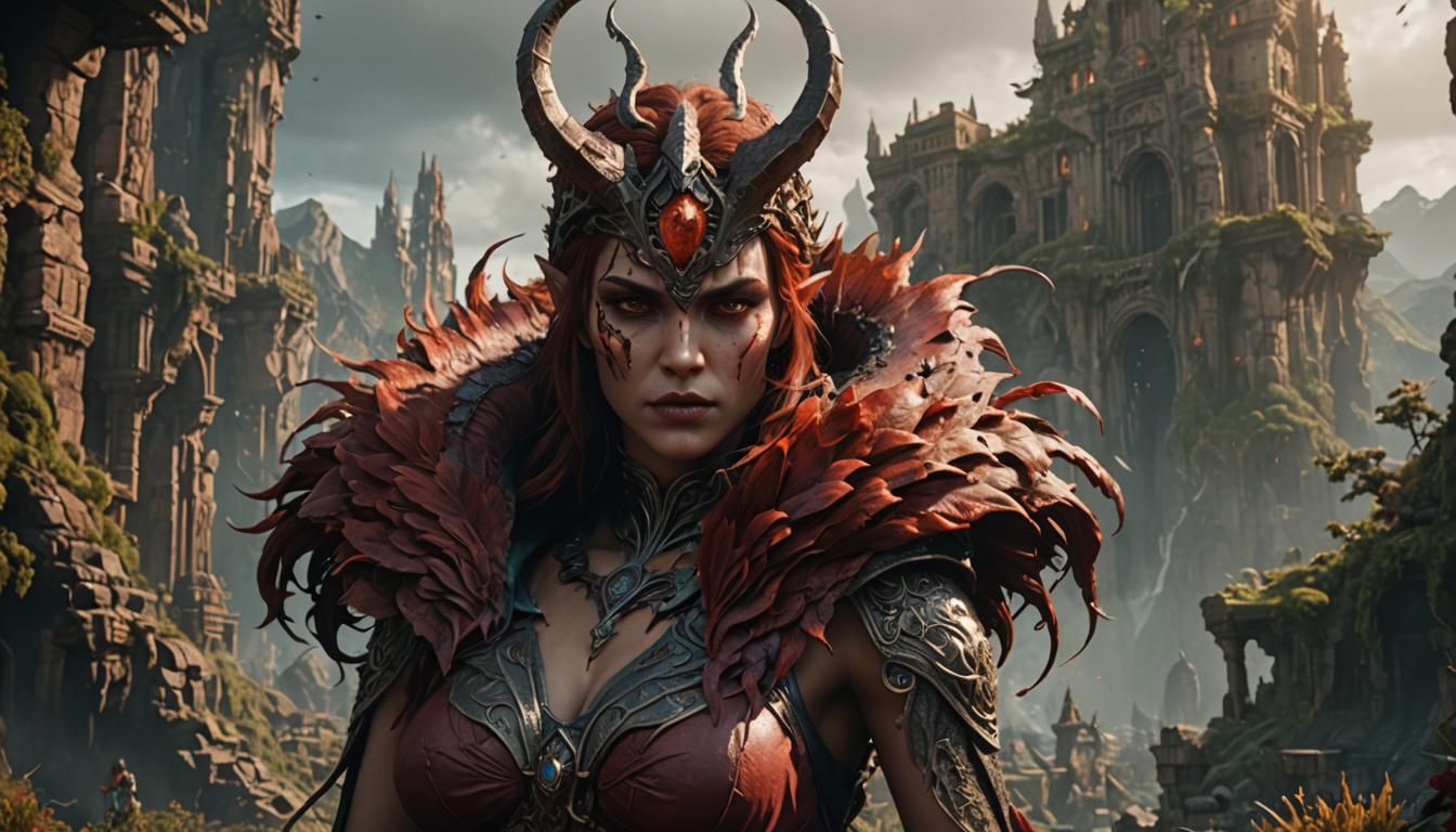 Lilith: Detailed Fantasy Art in Deep Color