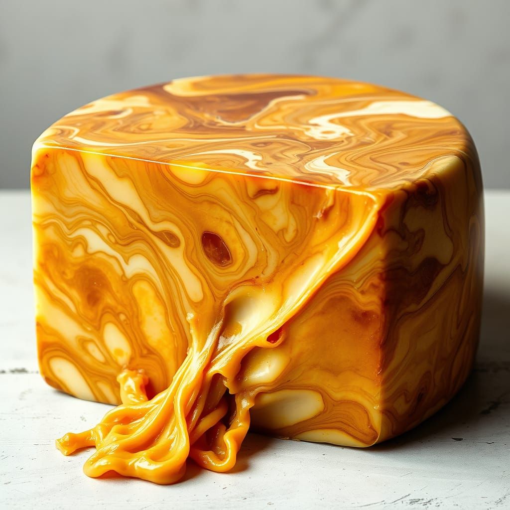 Majestic Double-Smoked Marble Cheese in Splendid Abundance