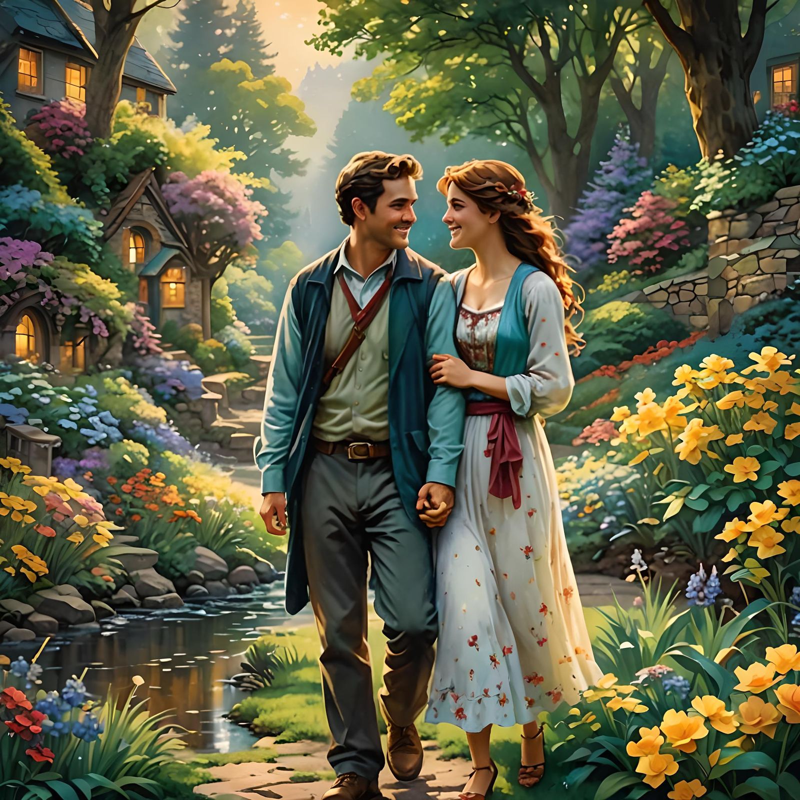 Joyful Illustration in Loose Watercolor Style