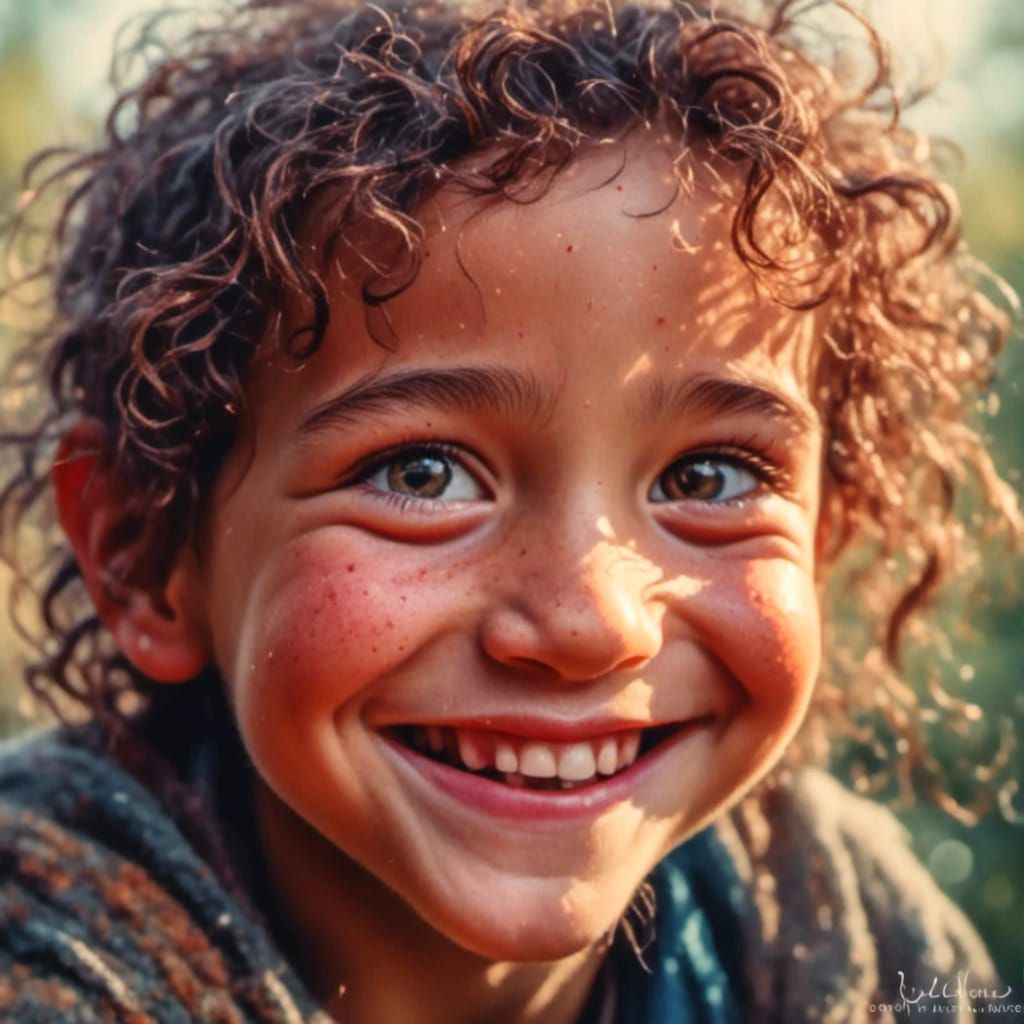 Realistic Smiling Human Portrait Photography
