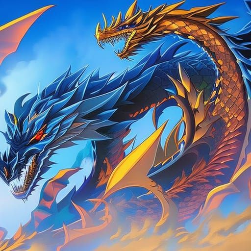 Dragon Graffiti Art in Anime Style