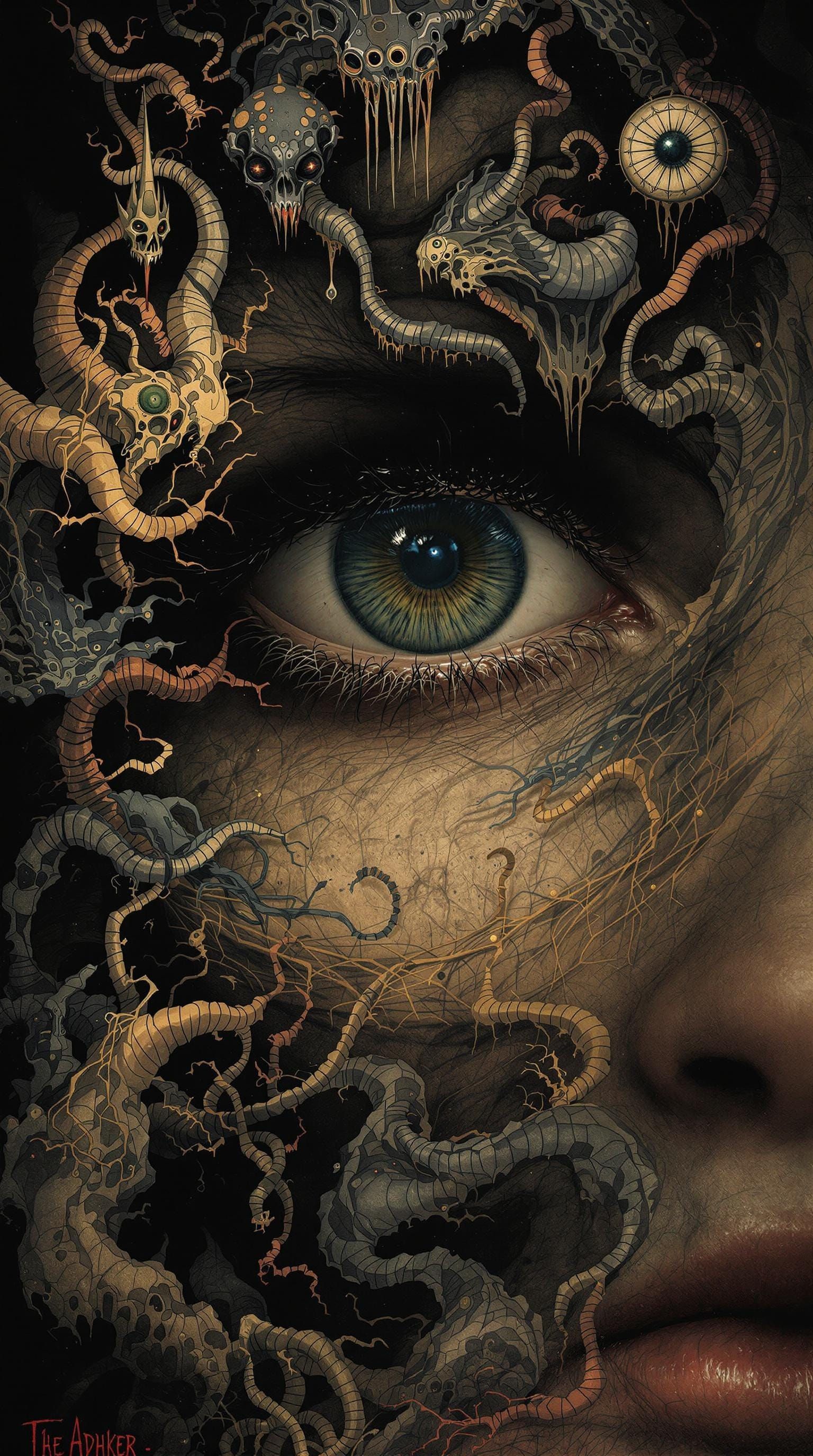 Surreal Portrait of a Woman in a Haunting, Eerie Landscape