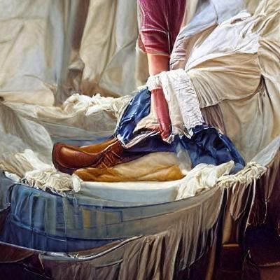 Washington's Laundry: An Oil Painting by Gurney