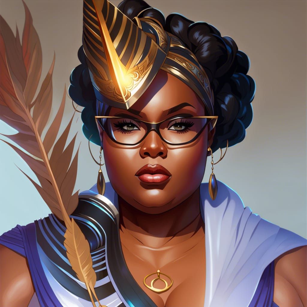 African Sorceress Queen Portrait, Detailed Digital Art