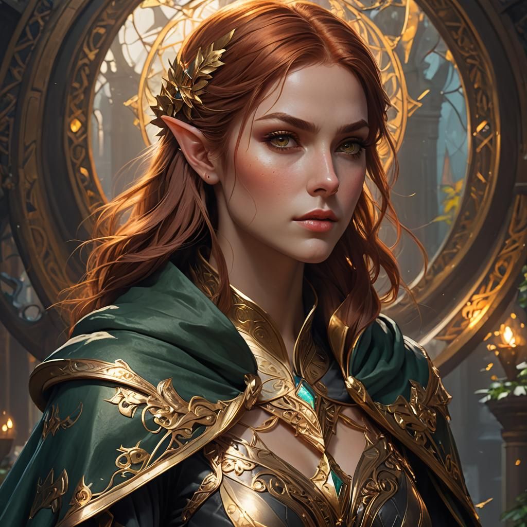 Mysterious Elf Rogue Portrait in Fantasy Art Style