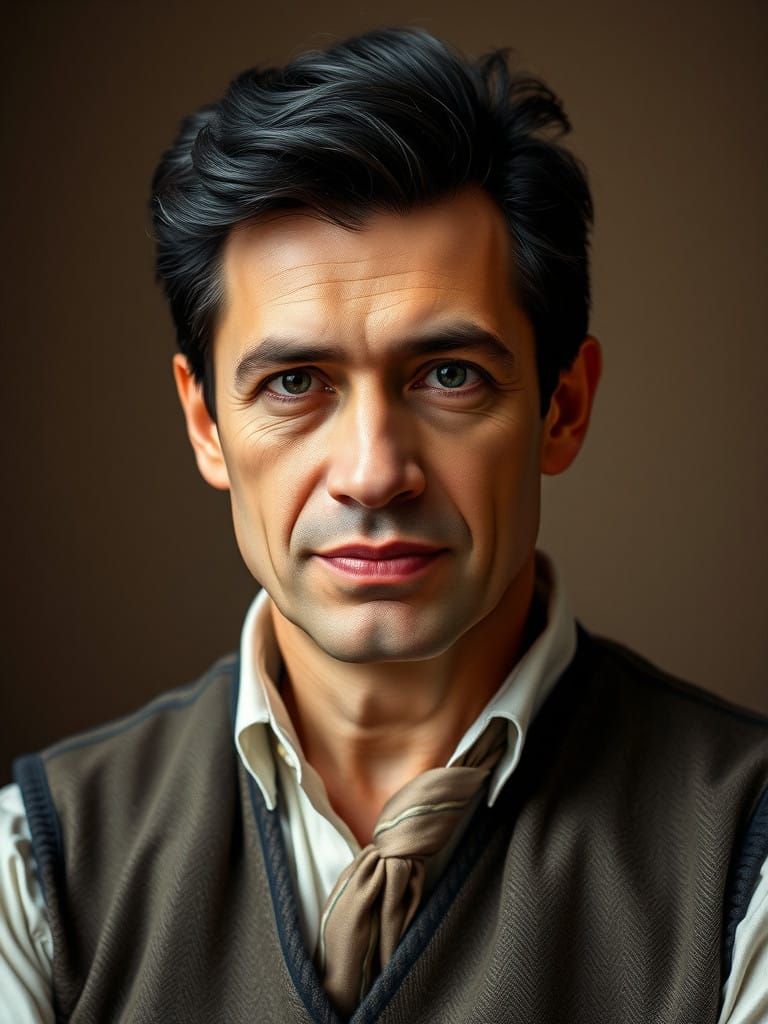 Distinguished Gentleman Exudes Wisdom and Erudition