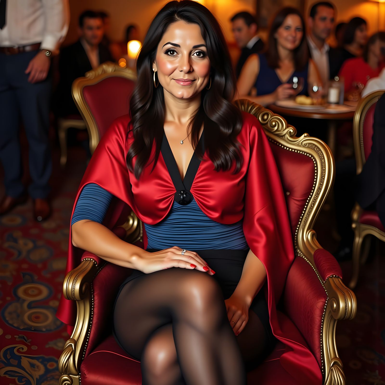 Woman in Red Cape Costume Portrait