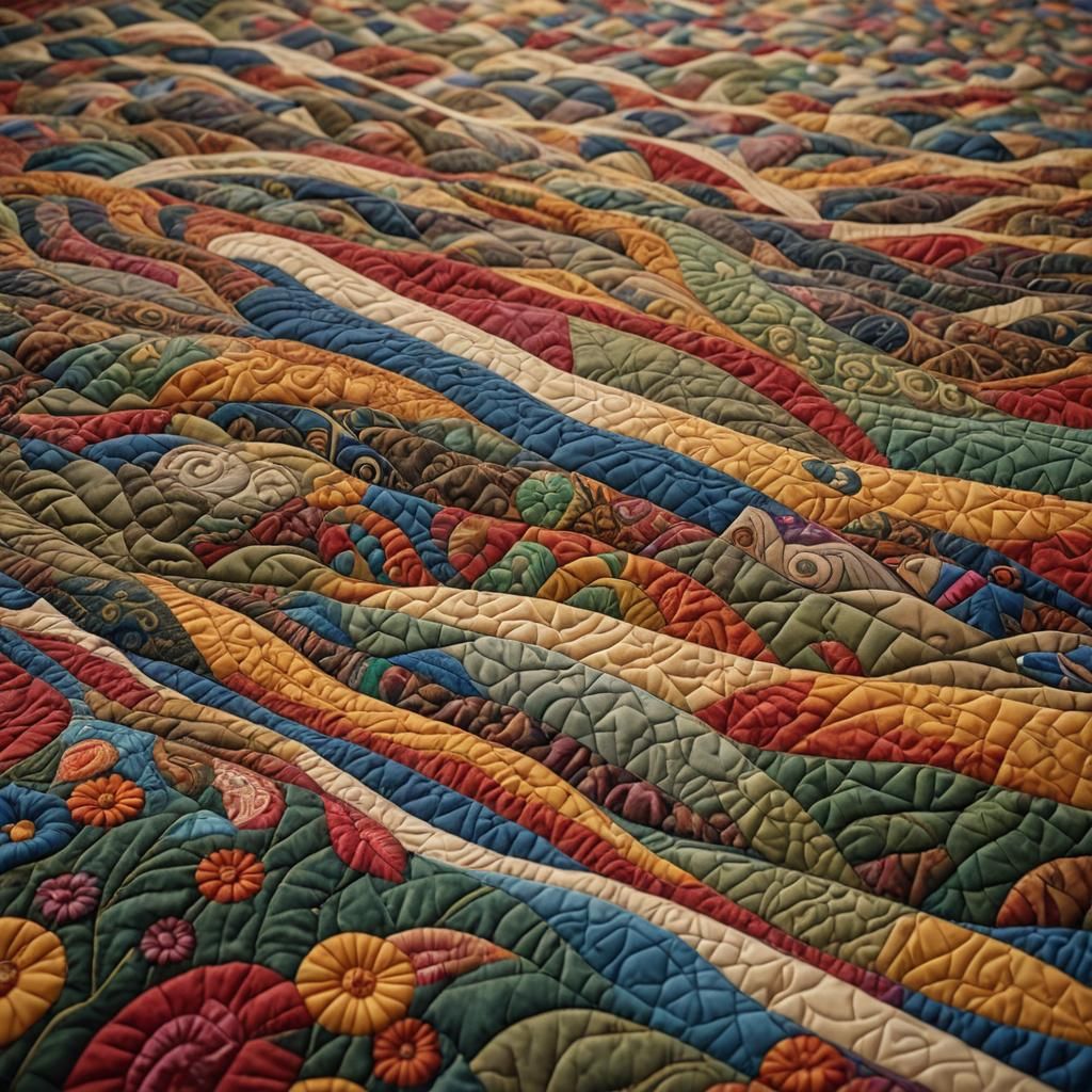 Paisley Landscape Quilt Exhibition in Hyperrealism